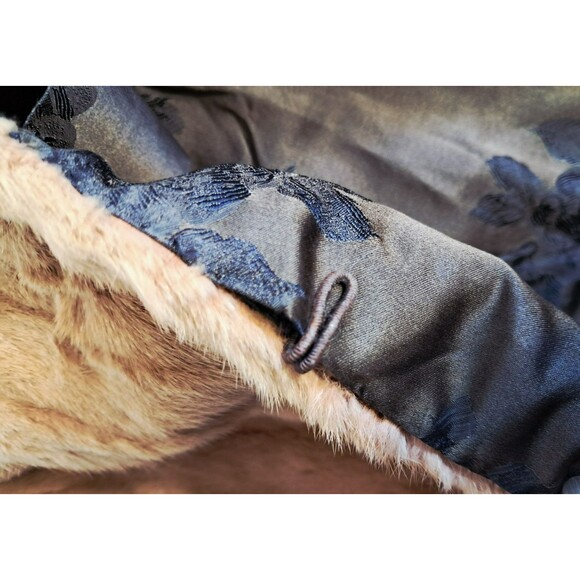 Vintage Stripling's Real Fur Shawl Stole Wrap Carmel Tan Brown Monogrammed - Picture 9 of 17